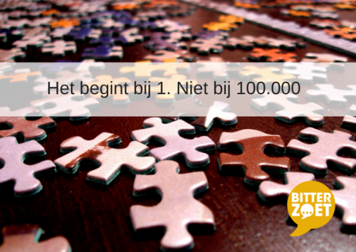 Het begint niet bij 100.000. Het begint bij 1